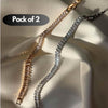 Premium Diamond-Cut Bracelets combo of 2