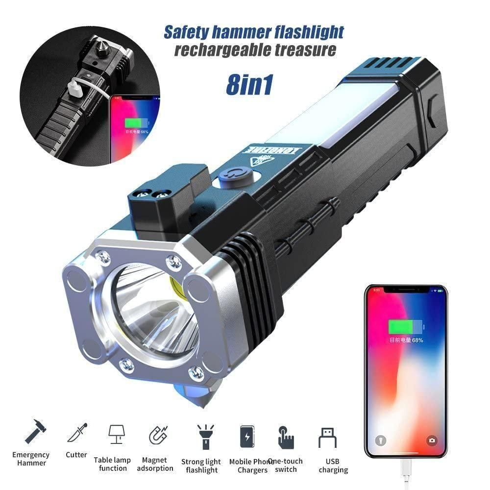 Portable Rechargeable Torch LED Flashlight – Super Bright, Long-Range & Multi-Mode