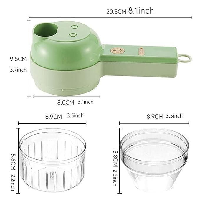✨ 4-in-1 Portable Electric Vegetable Cutter – Slice, Dice, Shred & Chop Effortlessly ✨
