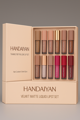 Velvet Matte Liquid Lipstick Set 12Pcs