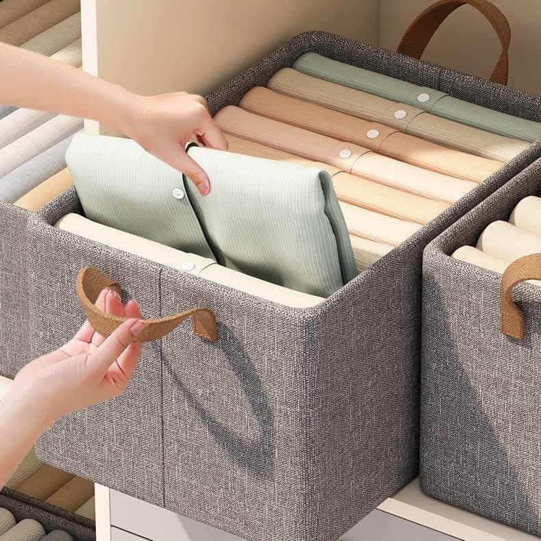 Foldable Clothes Storage Box with Steel Frame