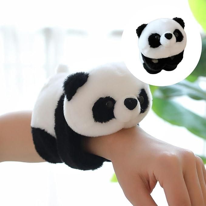 🐼 Unisex Stuffed Animal Slap Bracelet – Plush Panda