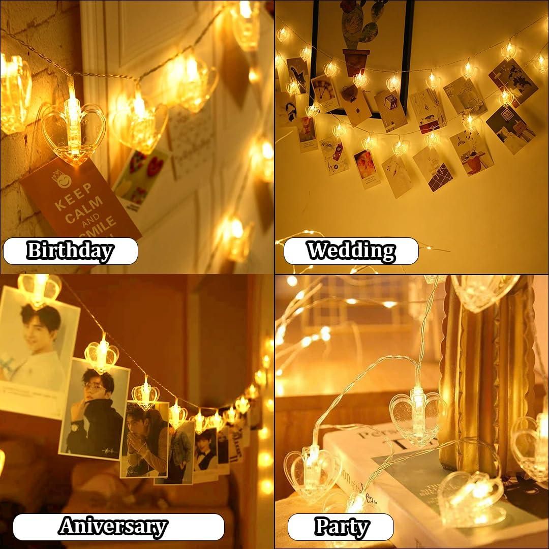 💖 Heart Shaped LED Lights — Light Up Your Love!