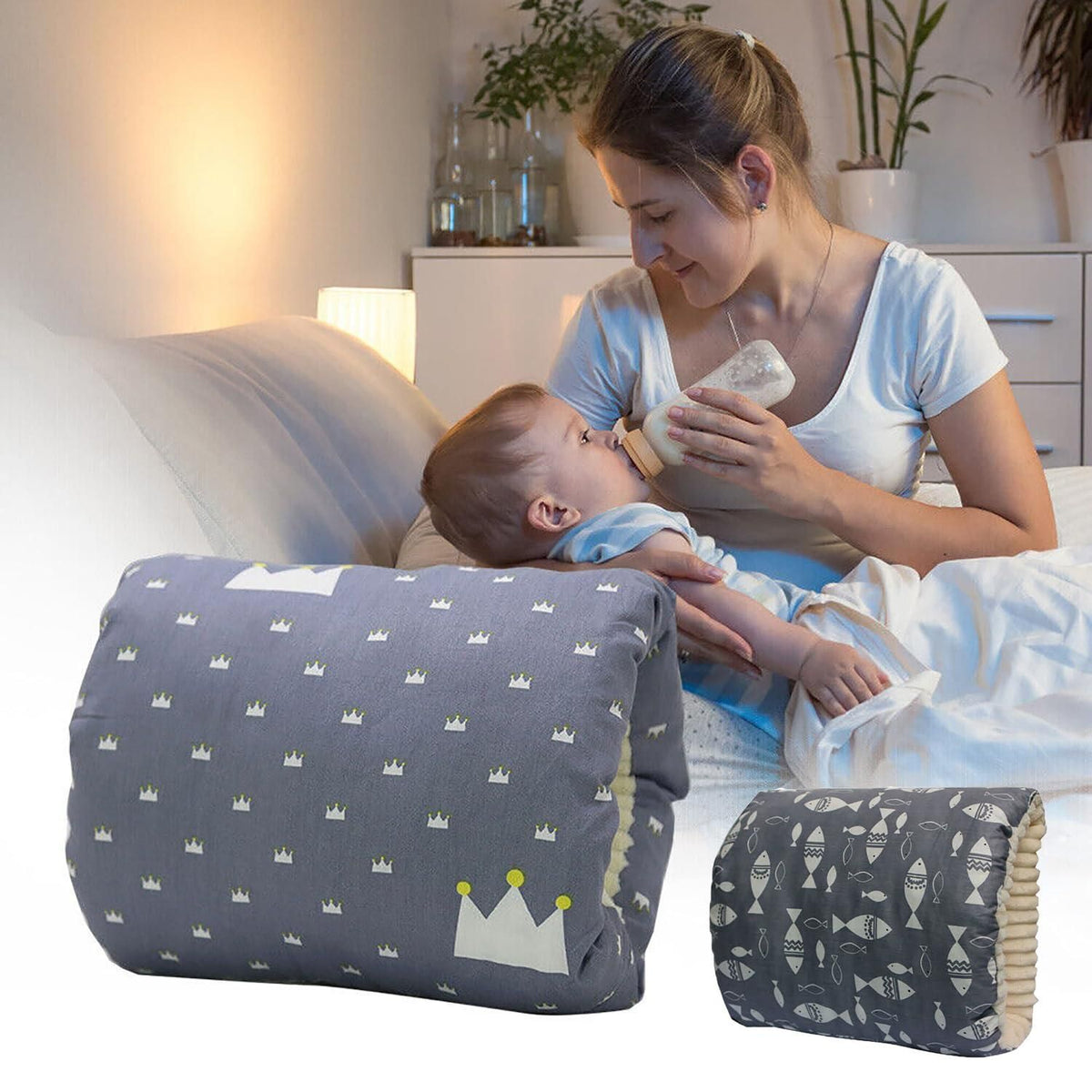 Cozie Cradle™ Baby Nursing & Feeding Pillow – Soft, Safe & Supportive
