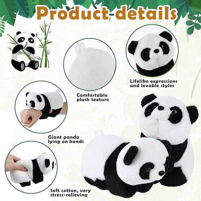 🐼 Unisex Stuffed Animal Slap Bracelet – Plush Panda