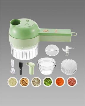 ✨ 4-in-1 Portable Electric Vegetable Cutter – Slice, Dice, Shred & Chop Effortlessly ✨