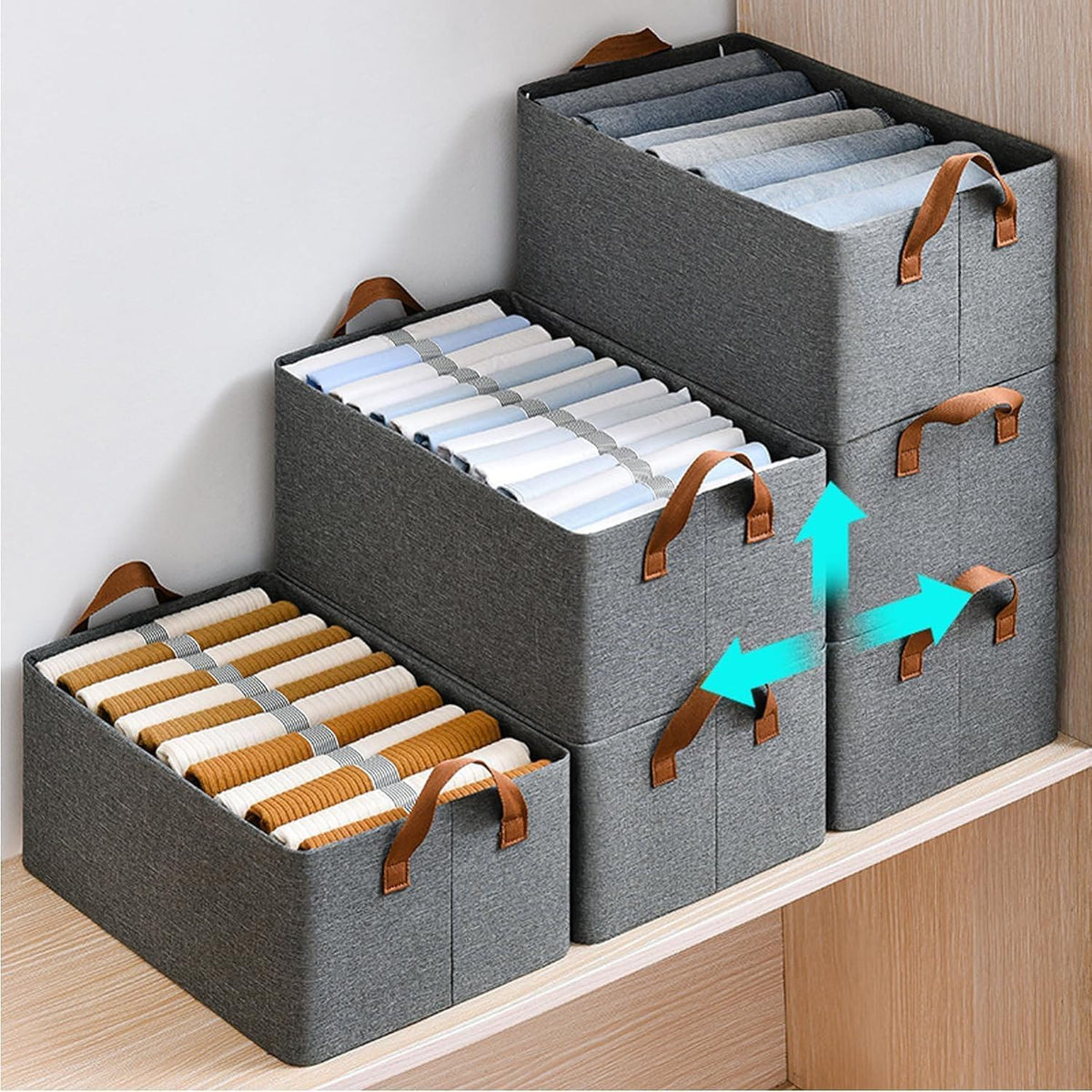 Foldable Clothes Storage Box with Steel Frame