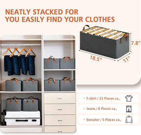 Foldable Clothes Storage Box with Steel Frame